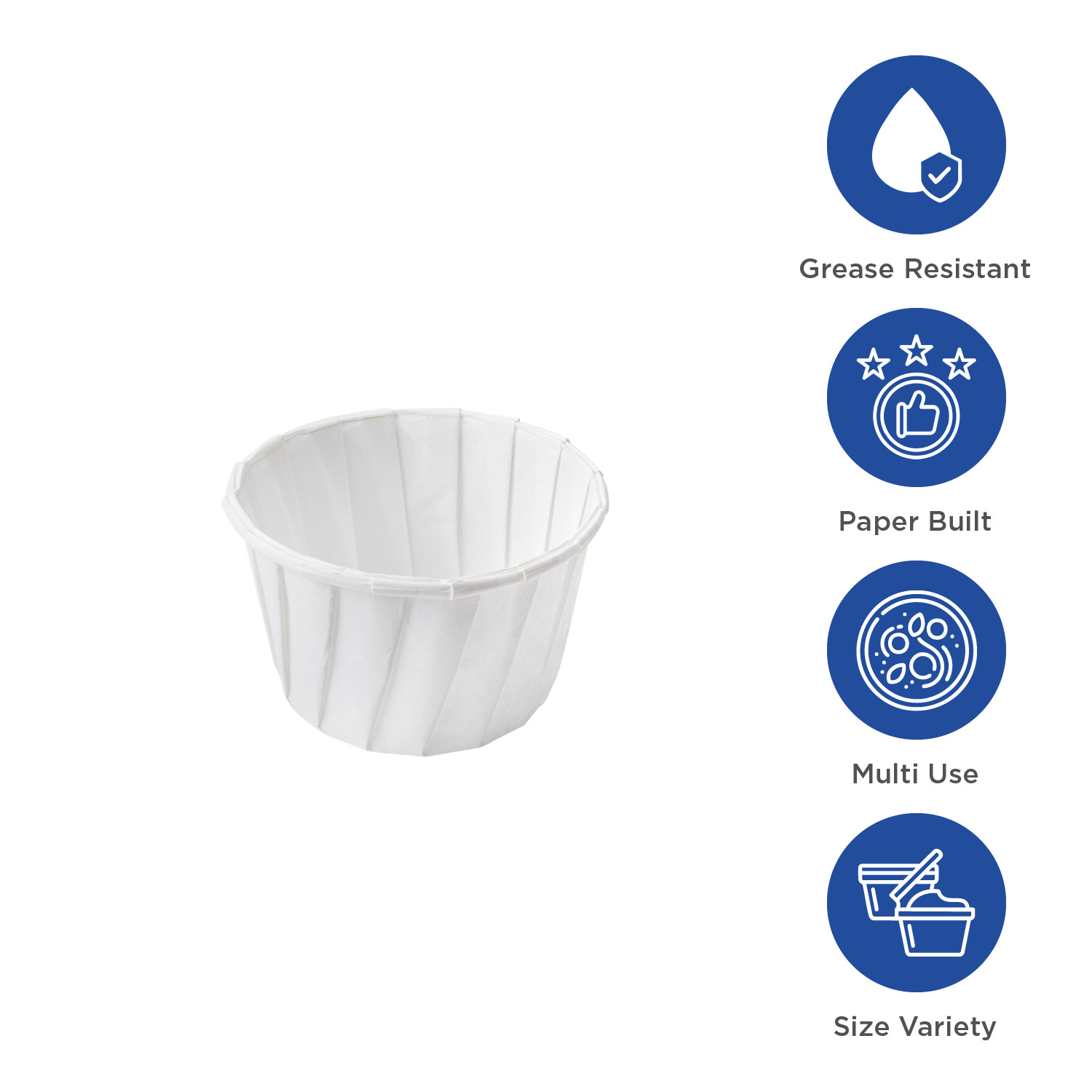 Karat 0.75oz Paper Portion Cups – 5,000 ct, FP-PPC075