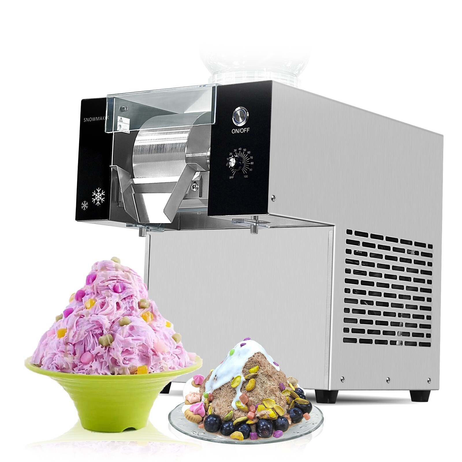 90% New Automatic 275lbs/day Snowflake Ice Machine Shaved Ice Machine