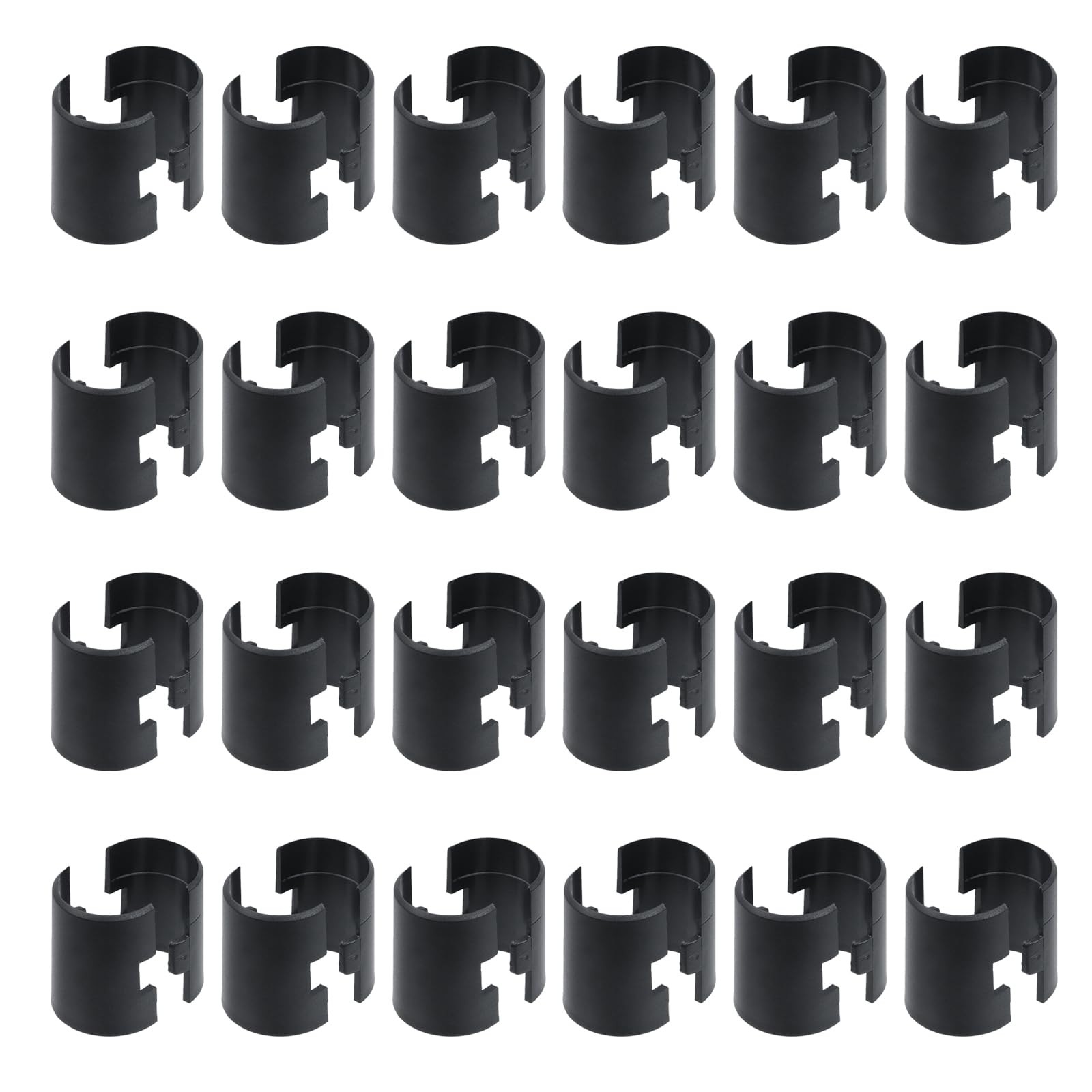 48 PCS Wire Shelf Locking Clips 1.5 Inch 38mm Diameter Black Split Sleeve Post