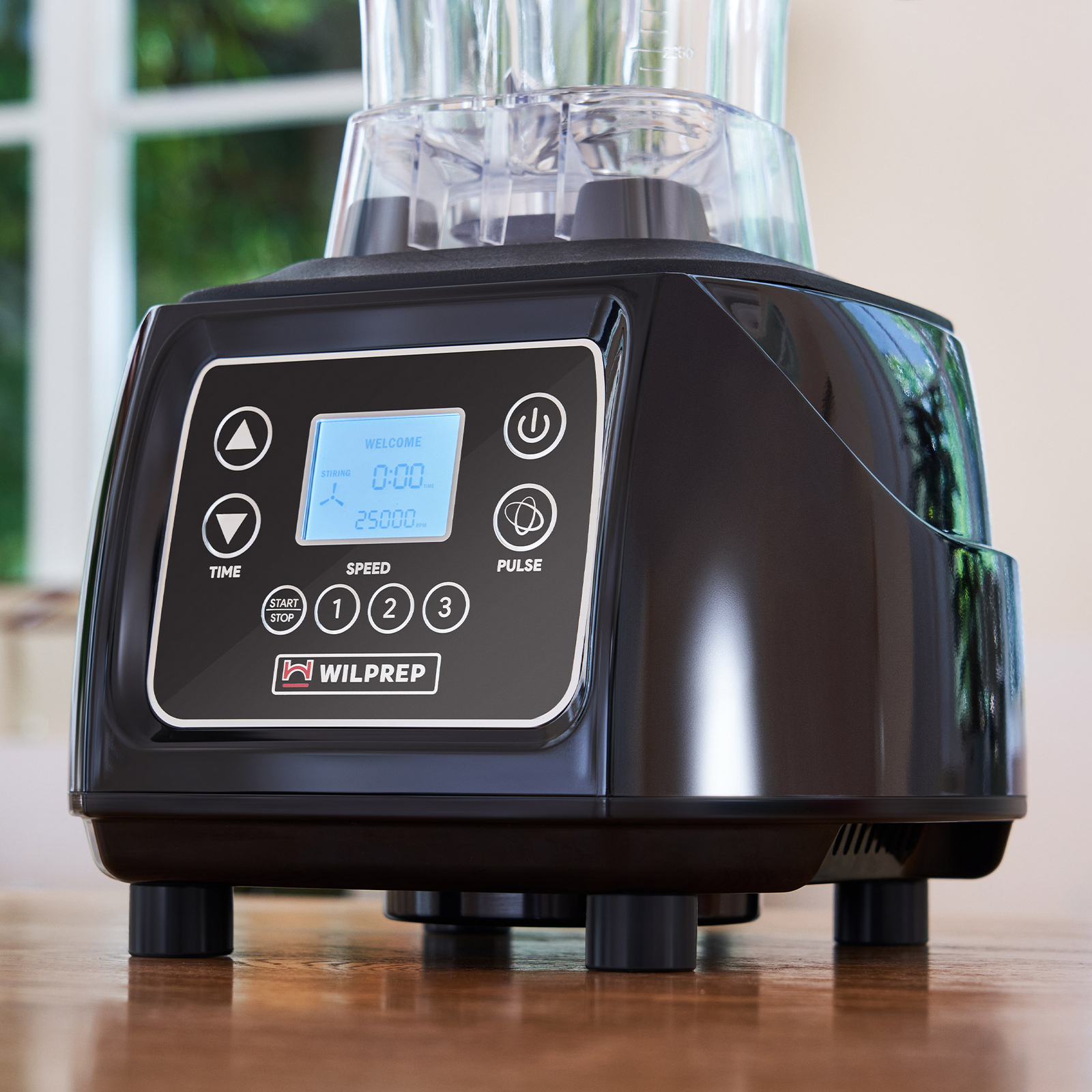 WILPREP Commercial Blender 3.5hp Touchpad Timer Adjustable Speed 64oz Tritan Jar