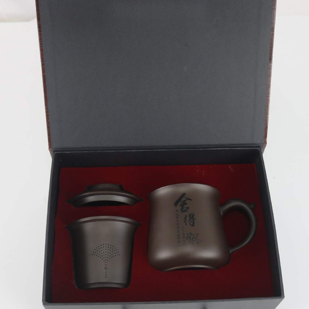 Aeseark Chinese Tea Cup Set Infuser Lidhandmade Portable Clay Teacupceramic
