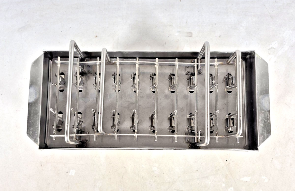 Industrial Ice Cream/Popsicle Mold W/ lid, x 20, Stainless Steel, Unbranded