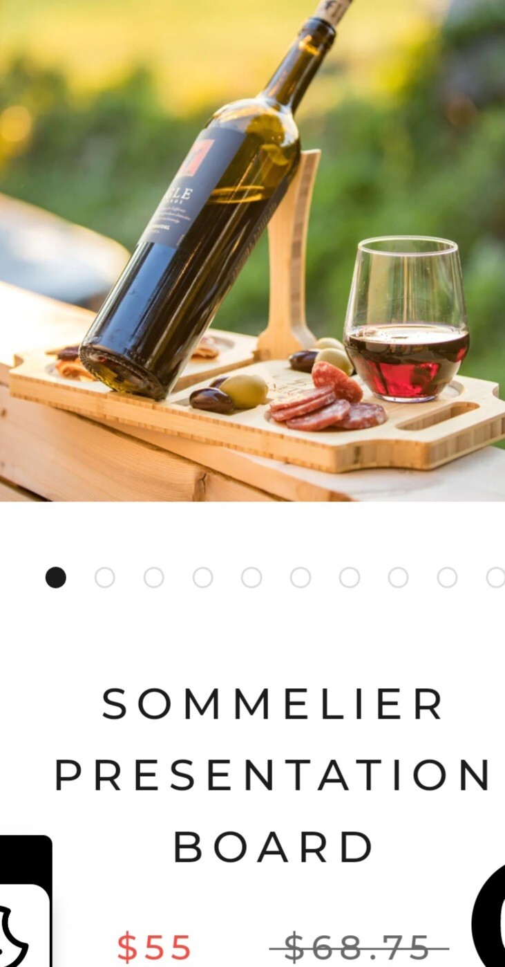 Sommelier Wine Board Bottle Holder Prop Up Board New S4