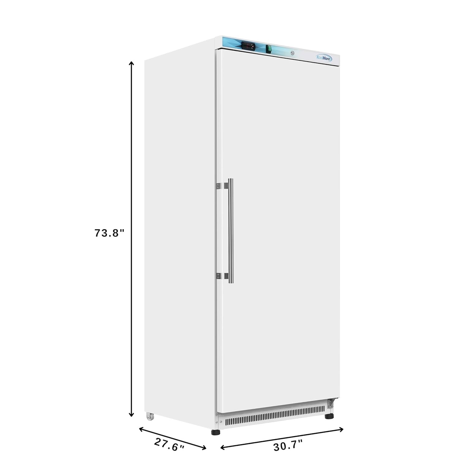 Professional Grade 20 Cu. Ft. White Refrigerator with Manual Defrost & 4 Shelves