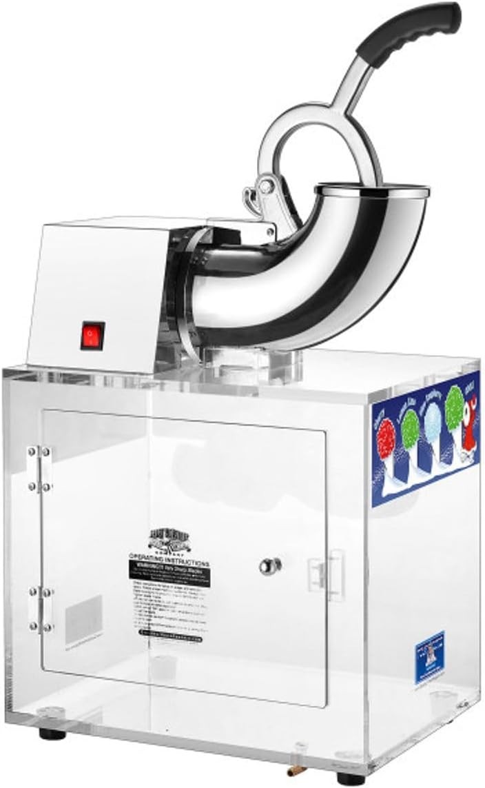 Polar Blast Snow Cone Machine – Acrylic Crushed Ice Maker Grinds Up to 500lbs…