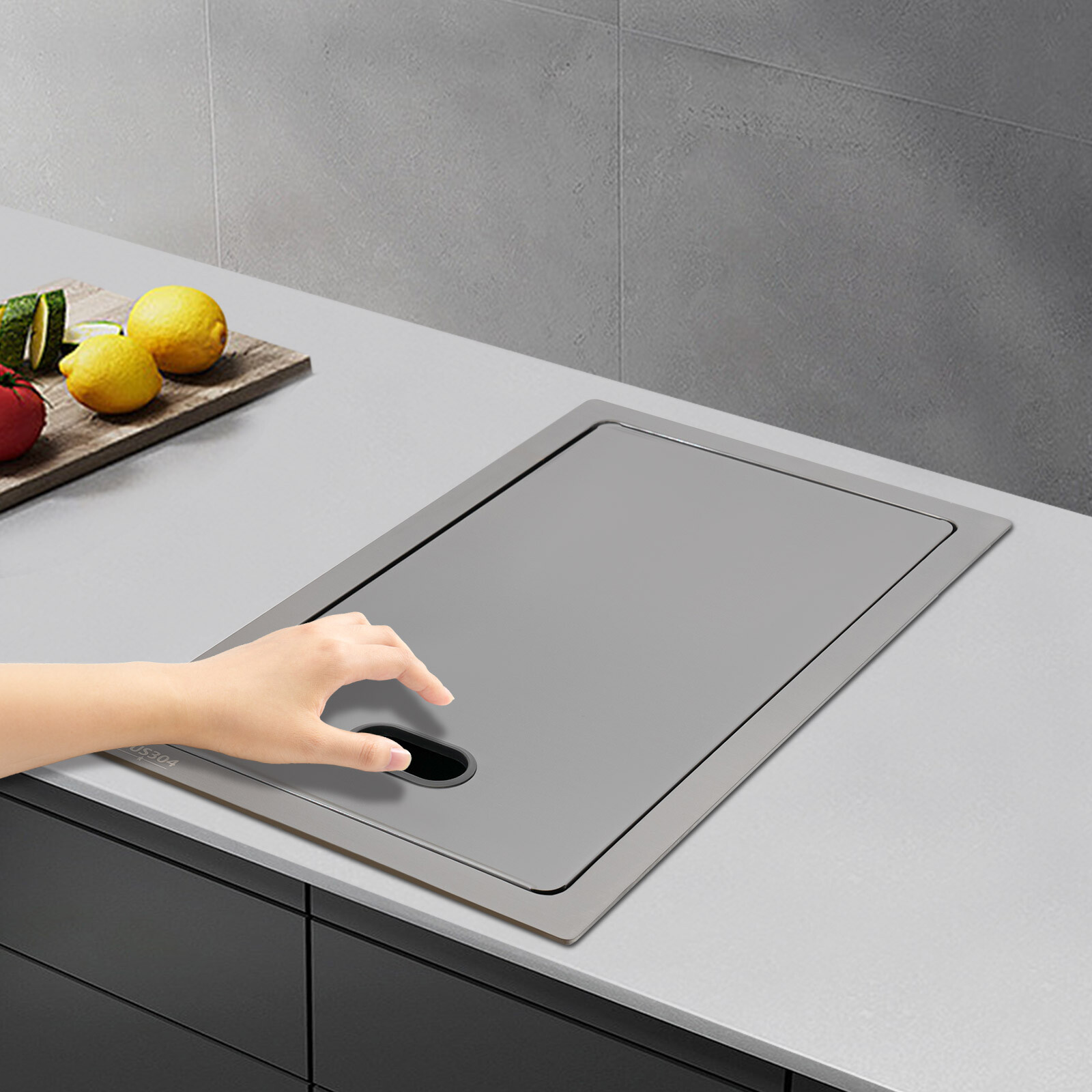 Single Bowl Kitchen Bar Sink Hidden Drop-in Kitchen Sink with Folding Faucet