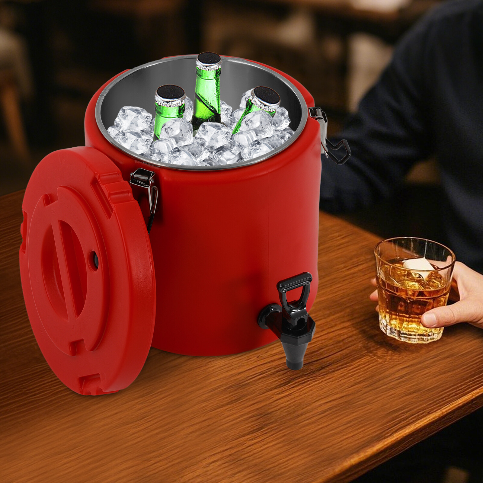 2.64 Gal Insulated Thermal Hot & Cold Thermal Coffee Airpot Beverage Dispenser