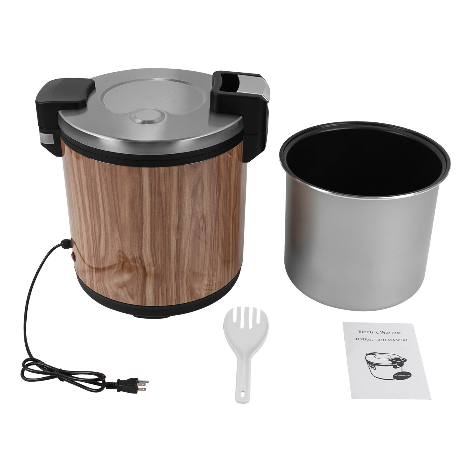 Electric Rice Warmer Stainless Steel Cylindrical Shape Commercial Rice Warmers