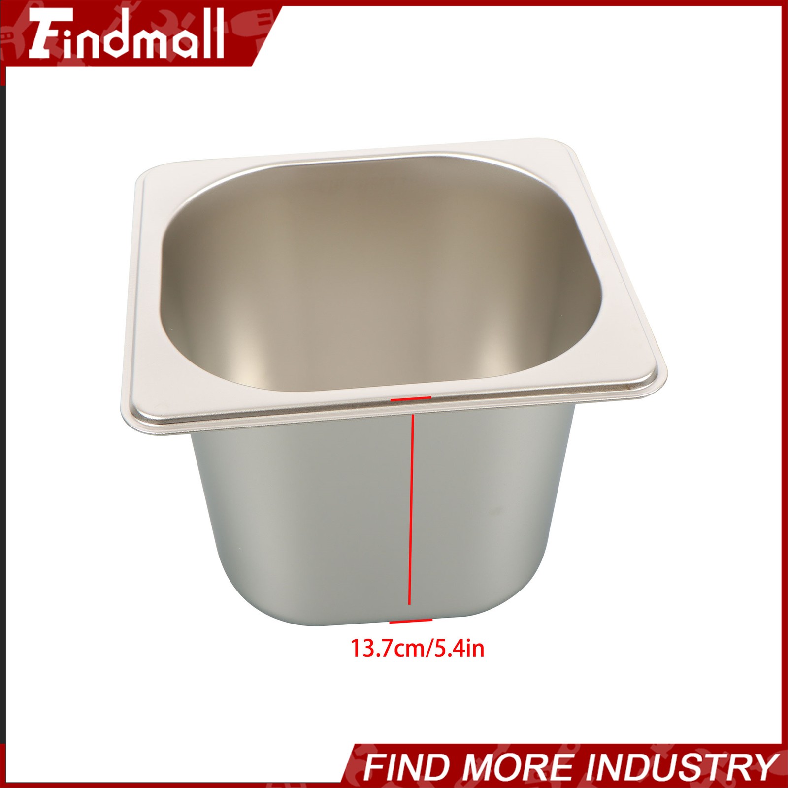 Findmall 6 Set Hotel Pan 1/6 Size Stainless Steam Table 6 Inch Deep with Lid