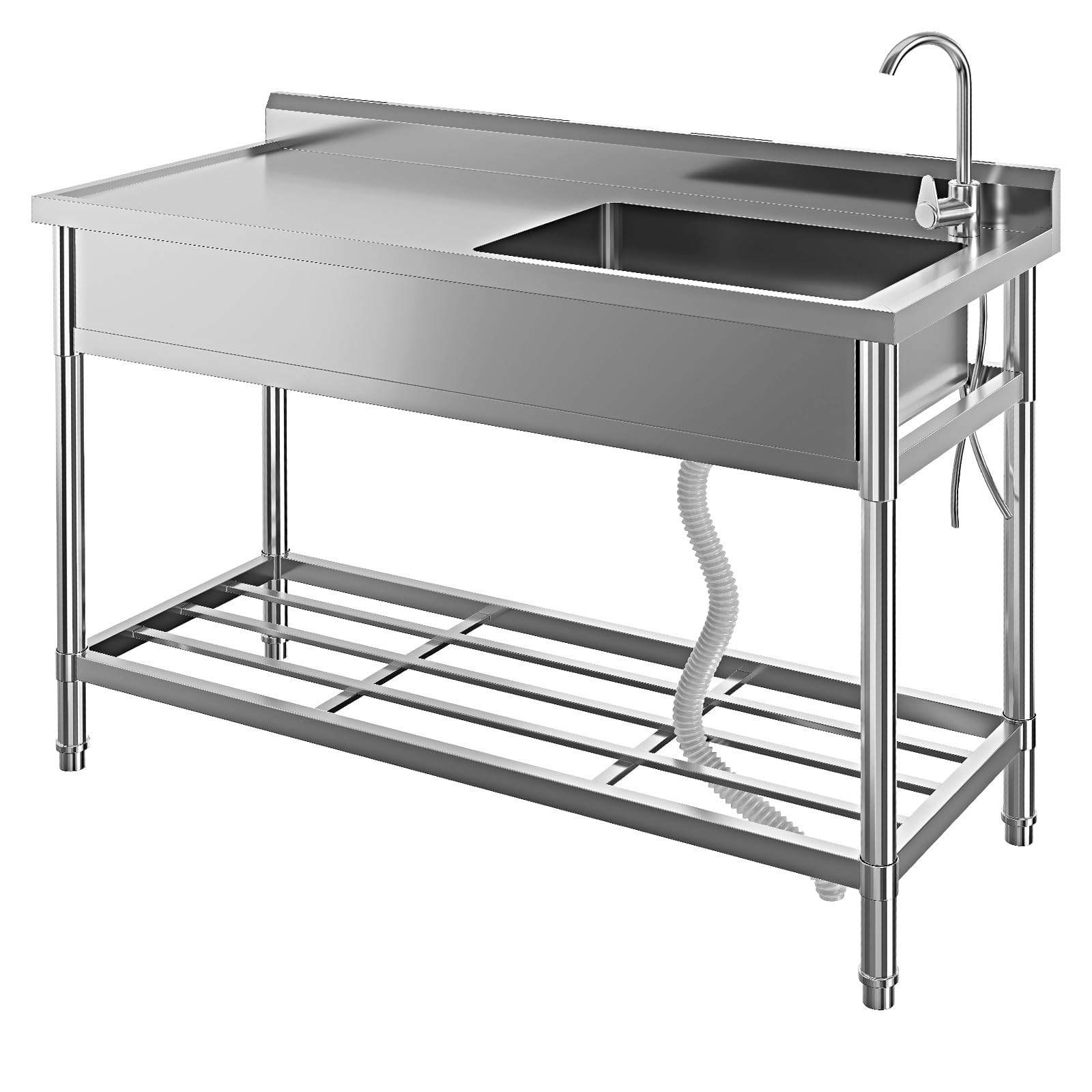 Stainless Steel Kitchen Sink ,Commercial Single Bowl Utility Sink Laundry Sink