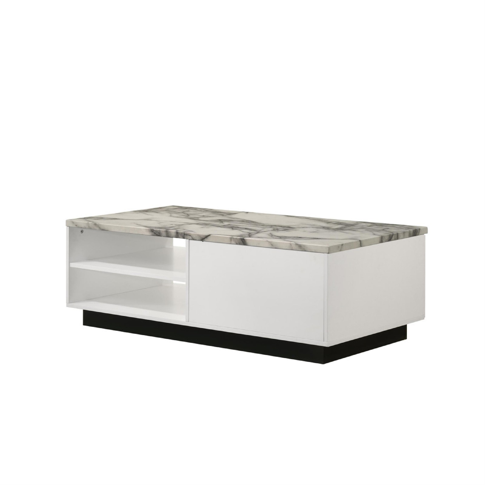 Sda Sideboard Buffet Console- 4 Doors with Adjustable Shelf- White 63 Inch