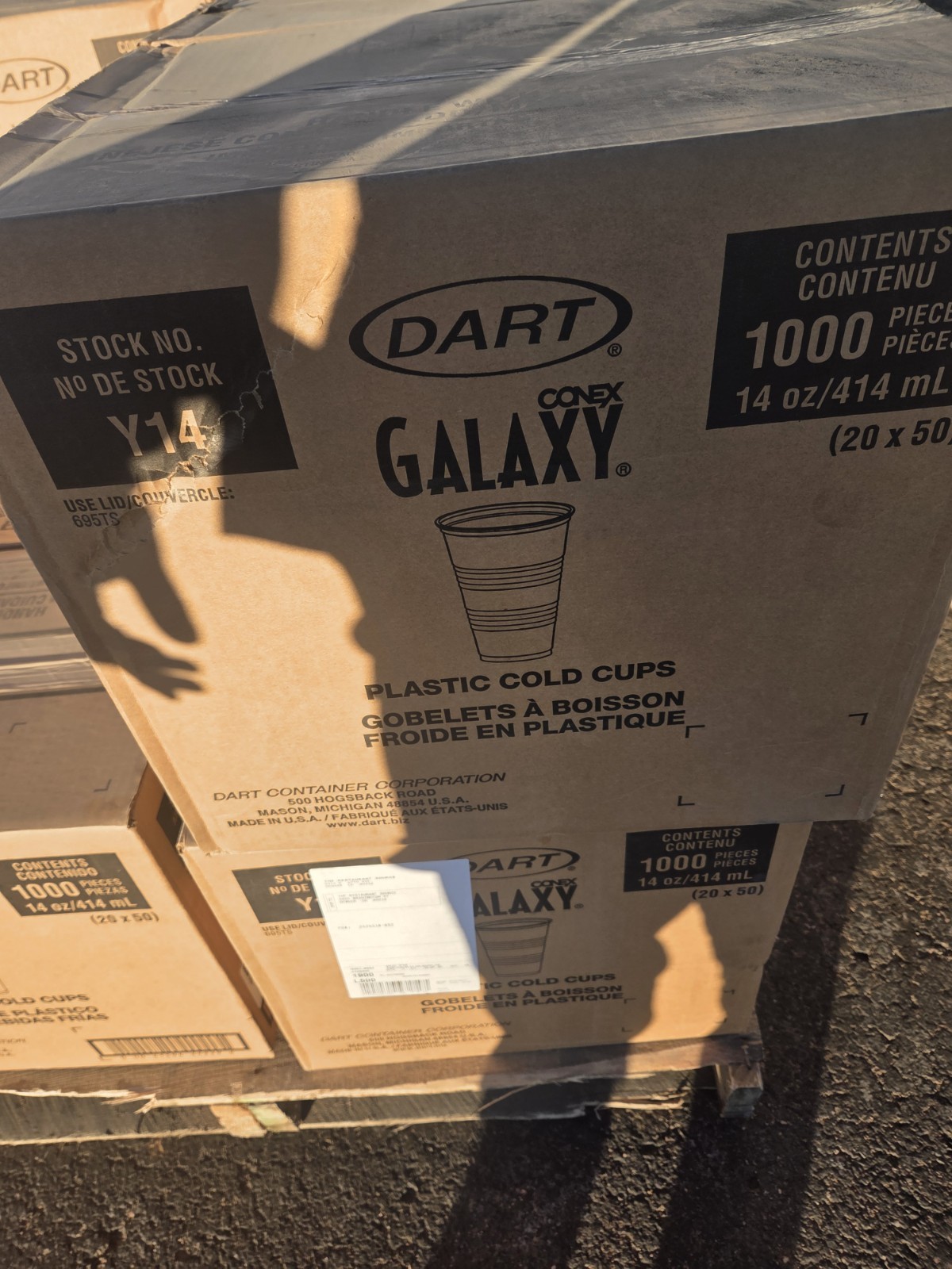 3 Boxes of 14 oz Dart Conex Galaxy Plastic Cups 1000 Count