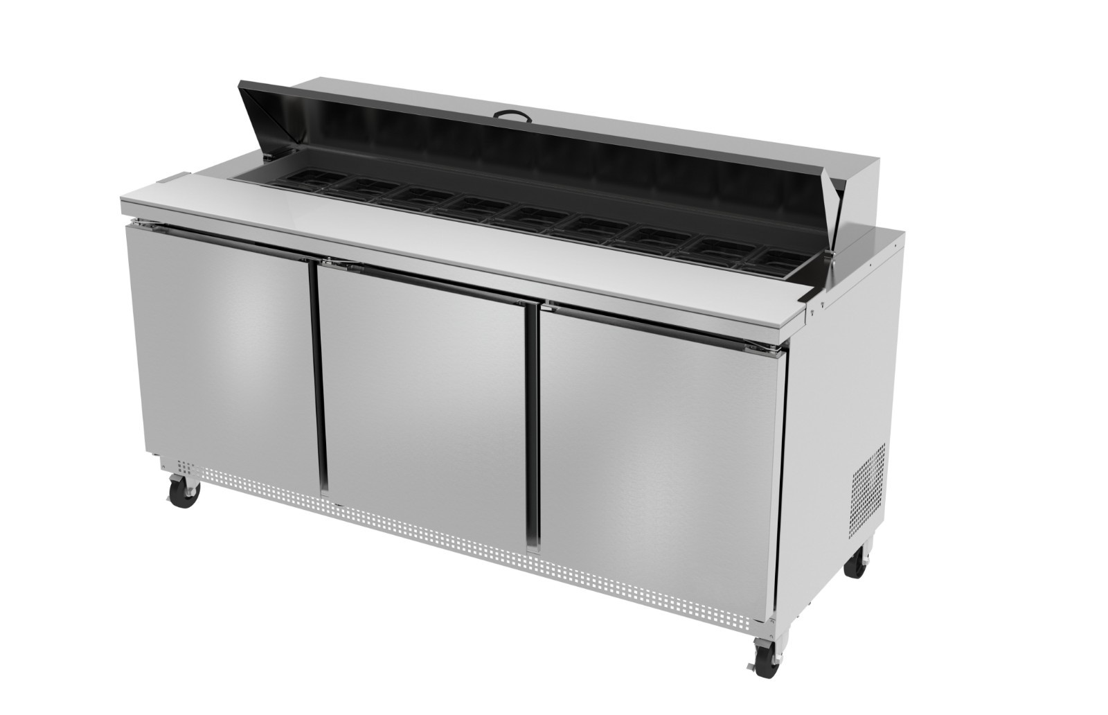 Ultra Cool 3 Doors 72″ Sandwich Prep Table Cooler All Stainless 2+3 YRS Warranty