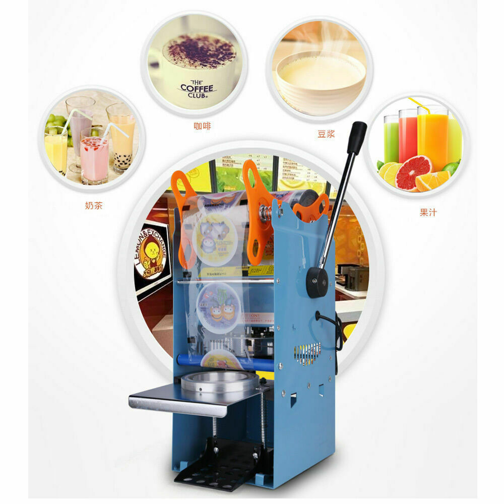 220V Manual Semi-automatic Cup Sealer Sealing Machine Bubble Tea Coffee 300Cup/h