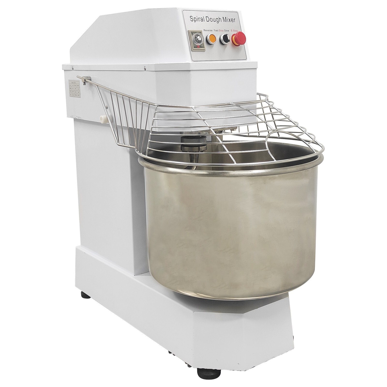 PreAsion® 60QT Commercial Spiral Dough Mixer Machine 220V Electric Flour Mixer