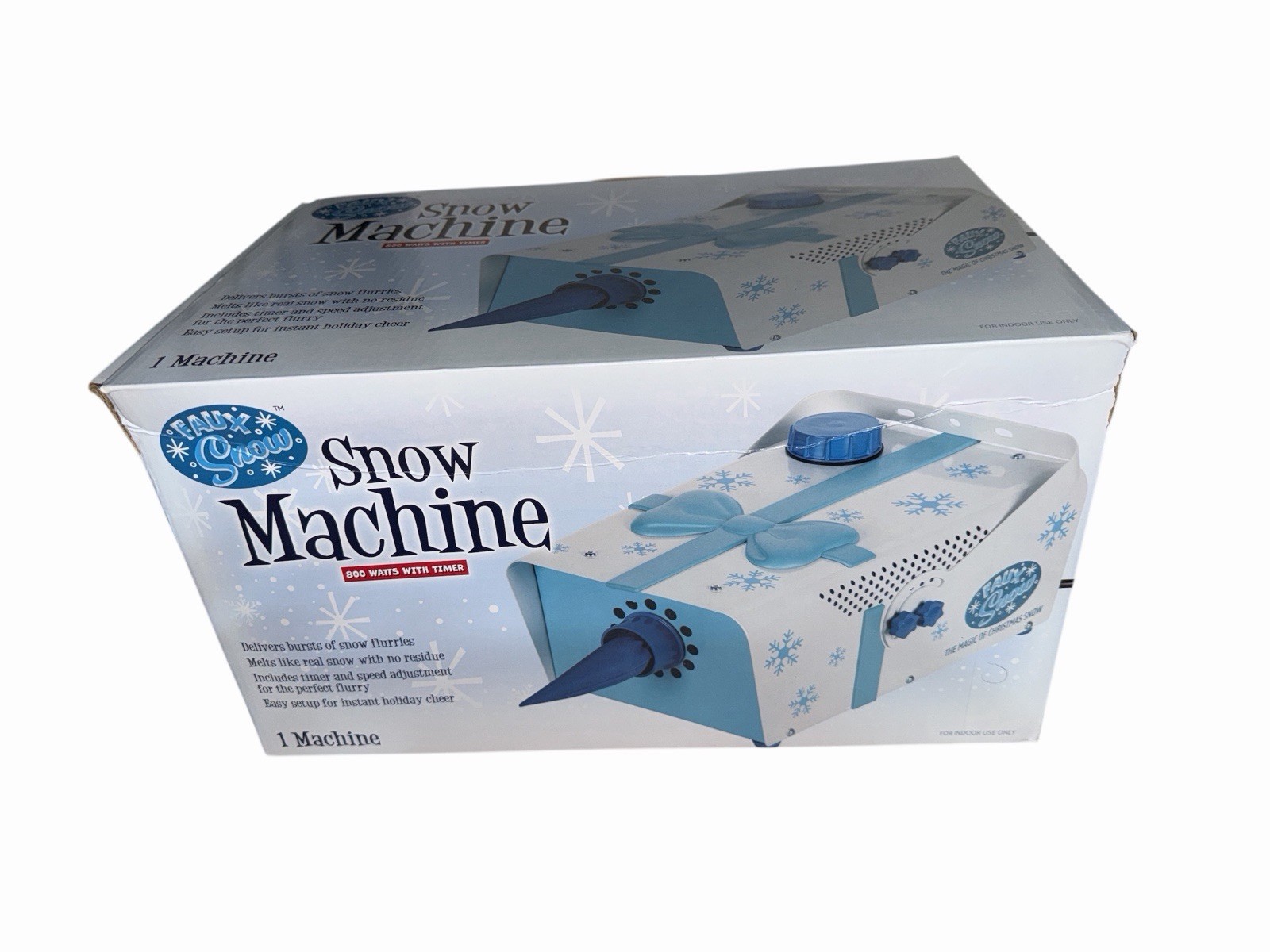 Christmas Corded Electric Faux Snow Blowing Machine 800 W Easy to Use with Timer