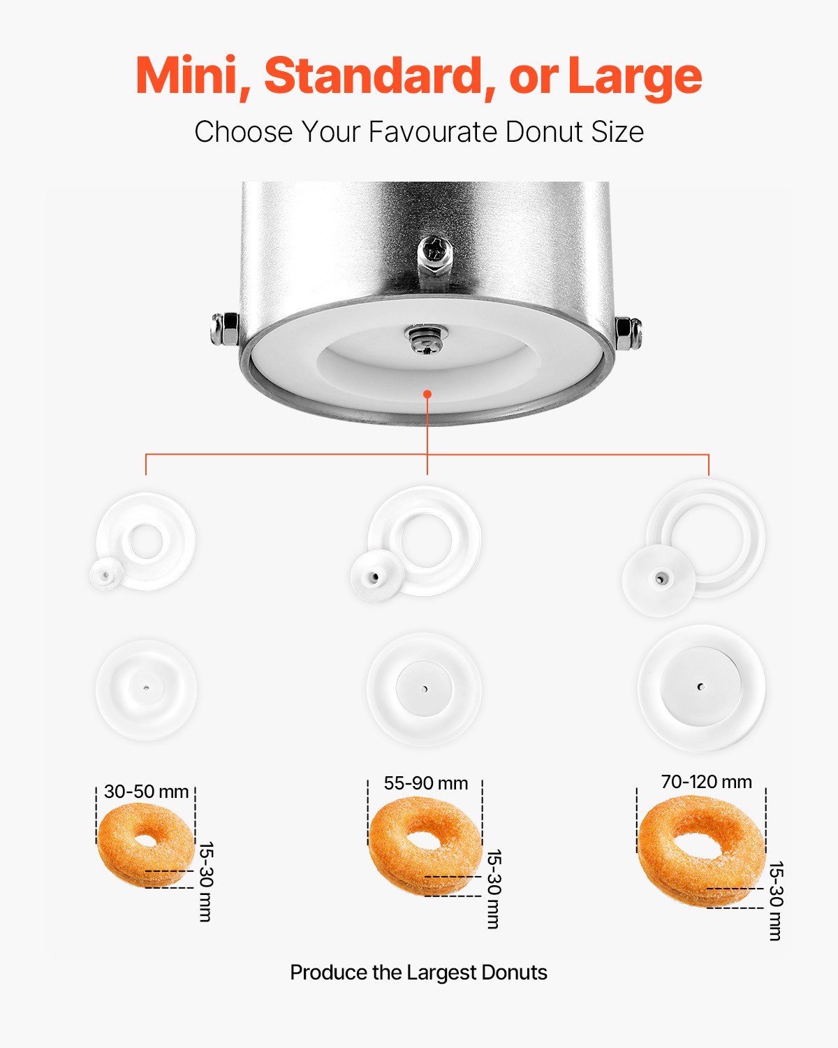 VEVOR Commercial Automatic Donuts Making Machine Doughnut Maker Single Row