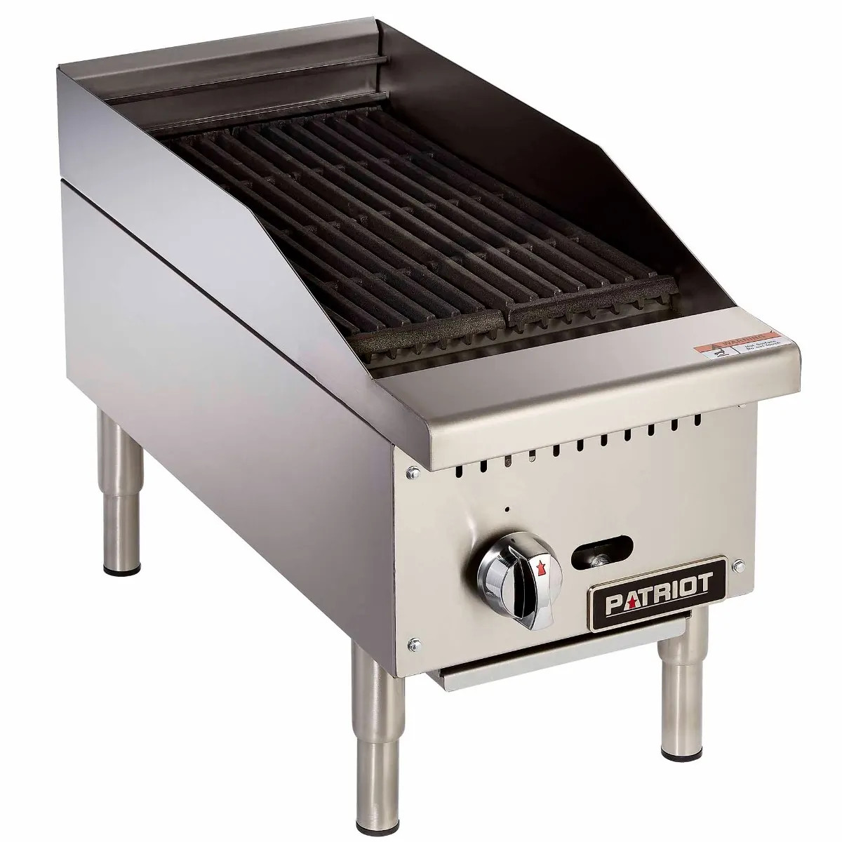 Patriot PT-CB12-M 30,000 BTU Commercial Countertop Gas Radiant Charbroiler Grill