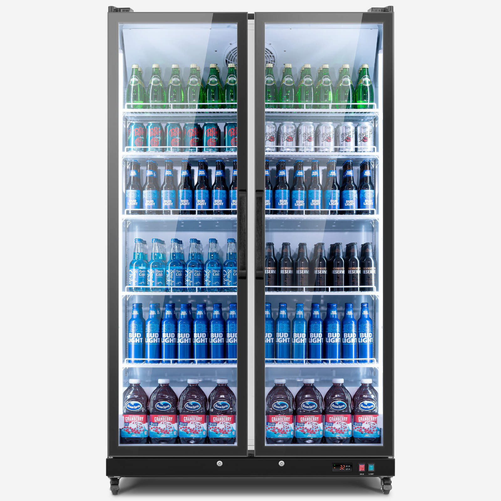Yeego Commercial Display Beverage Refrigerator 27.12 Cu.ft Merchandiser