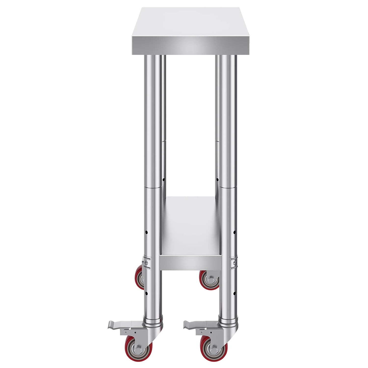 Stainless Steel Work Table with Wheels 24 X 12 X 32 Inch Prep Table with 4 Caste