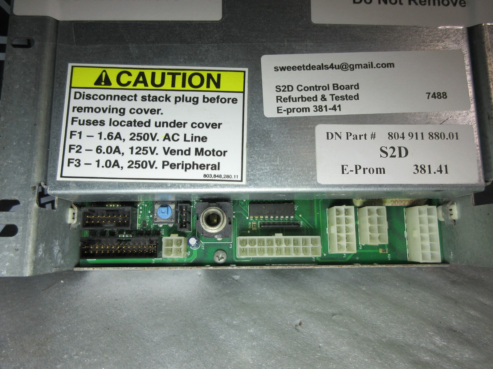 Dixie Narco S2D Control Board for 276E,501E,600E Refurbed Free Ship