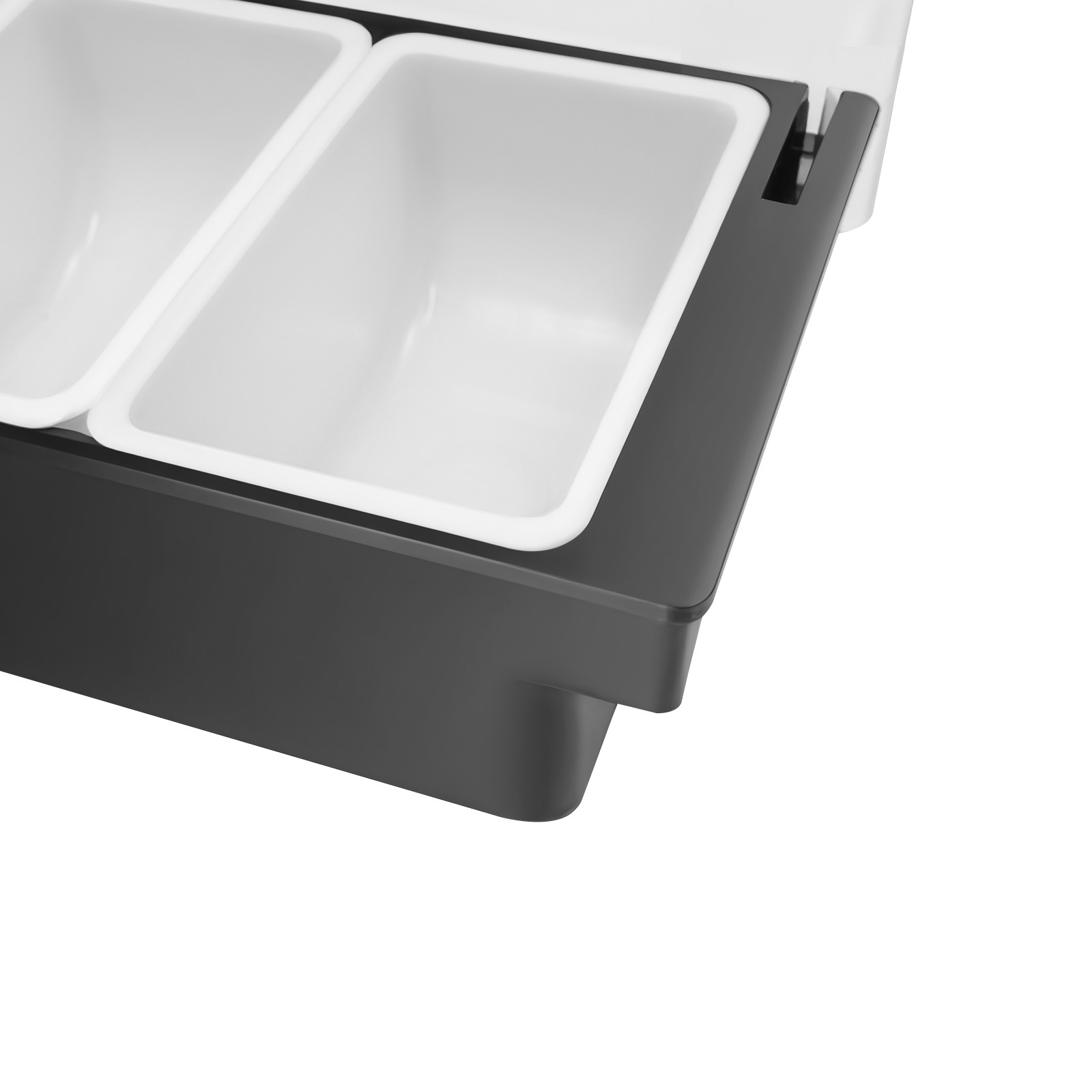 3/5 Compartments Condiment Dispenser Chilled Server Caddy Food FruitSalad Tray