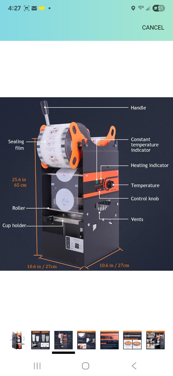 Manual Cup Sealing Machine JIAWANSHUN Electric Cup Sealer Bubble Boba Milk Tea