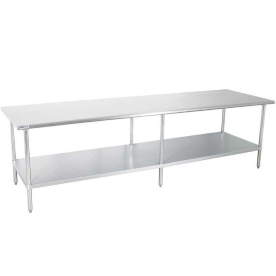 Prepline PWTG-3096 Worktable 30″ x 96″ x 34″H, 18GA.430 S/S Top, Galv Undershelf
