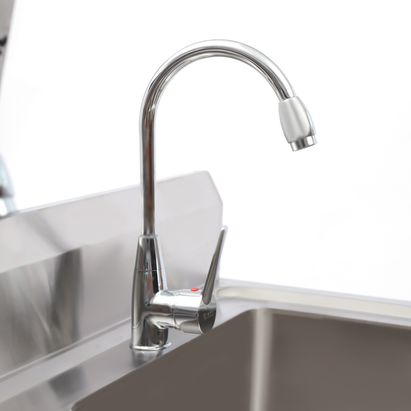 Stainless Steel Commercial 2 Dual Compartment Utility Prep Sink w/ Basins Faucet