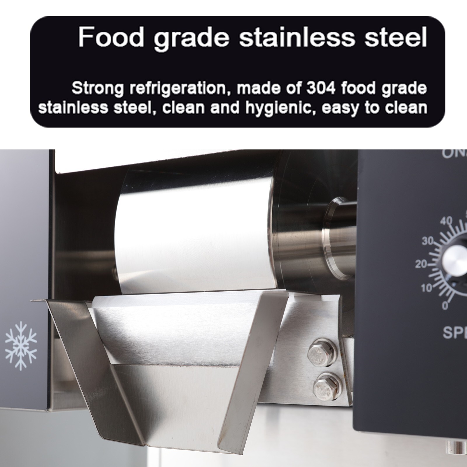 USA Kolice 90kg/Day Snowflake Ice Shaver Machine Snow Cone Machine-Air Cooling