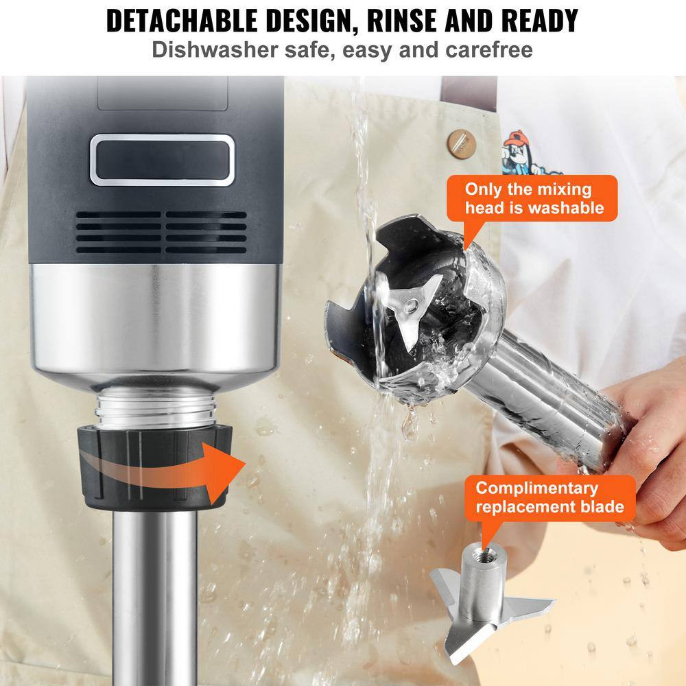 Commercial Immersion Blender-750W 20In. Heavy-Duty Hand Mixer for Various Uses