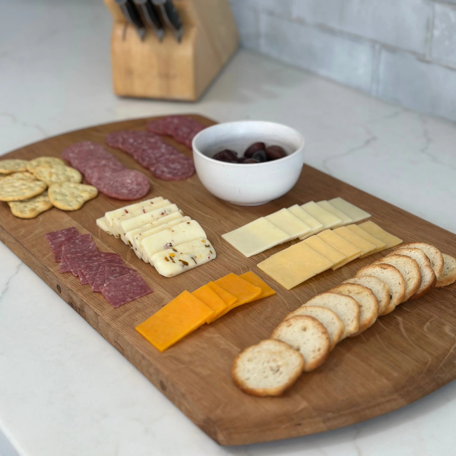 Wine Barrel Charcuterie Board – Personalized Barrel Head Serving Tray | USA