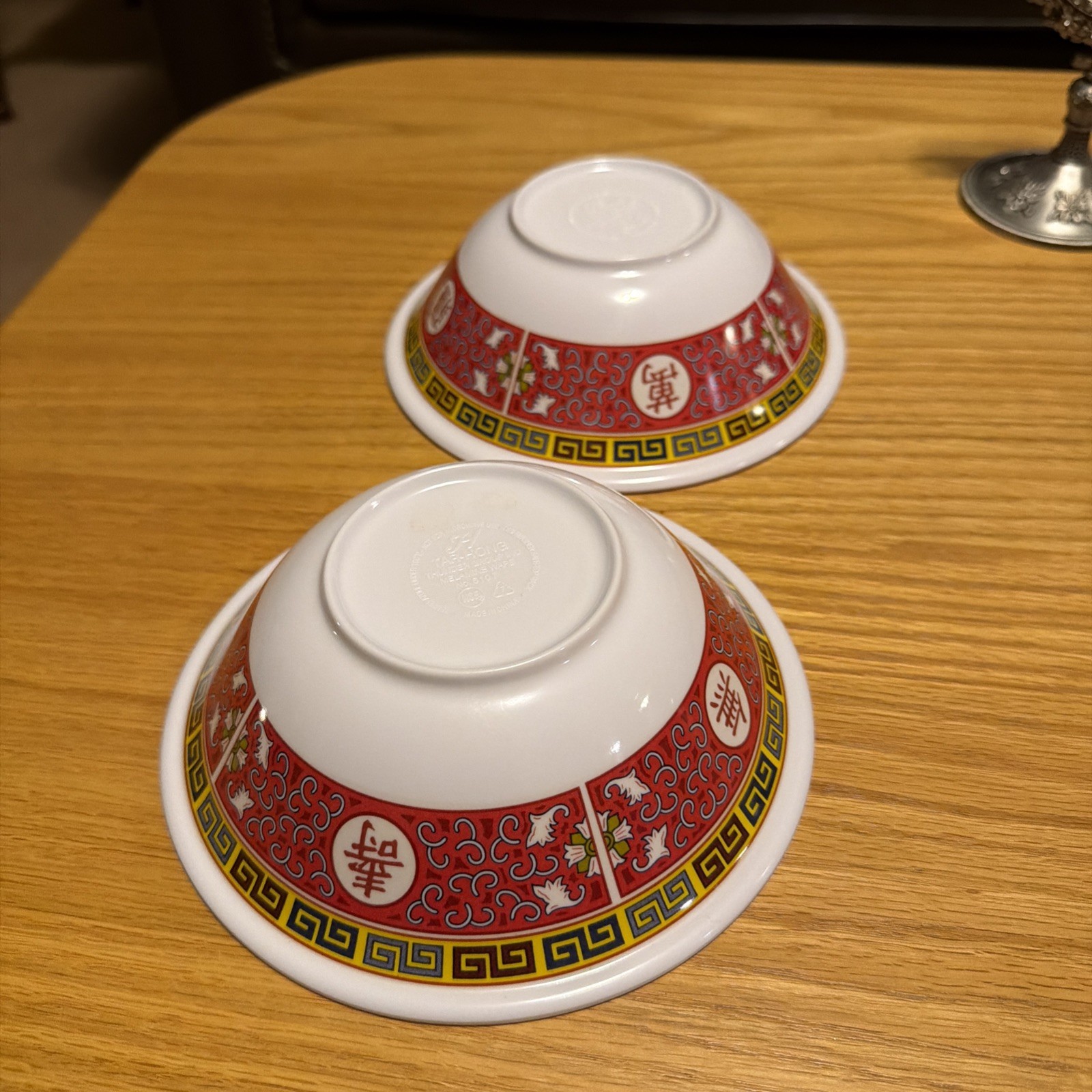 Thunder Group 5206TR 25 oz Longevity Pattern Melamine Rice Bowl – Lot of 2