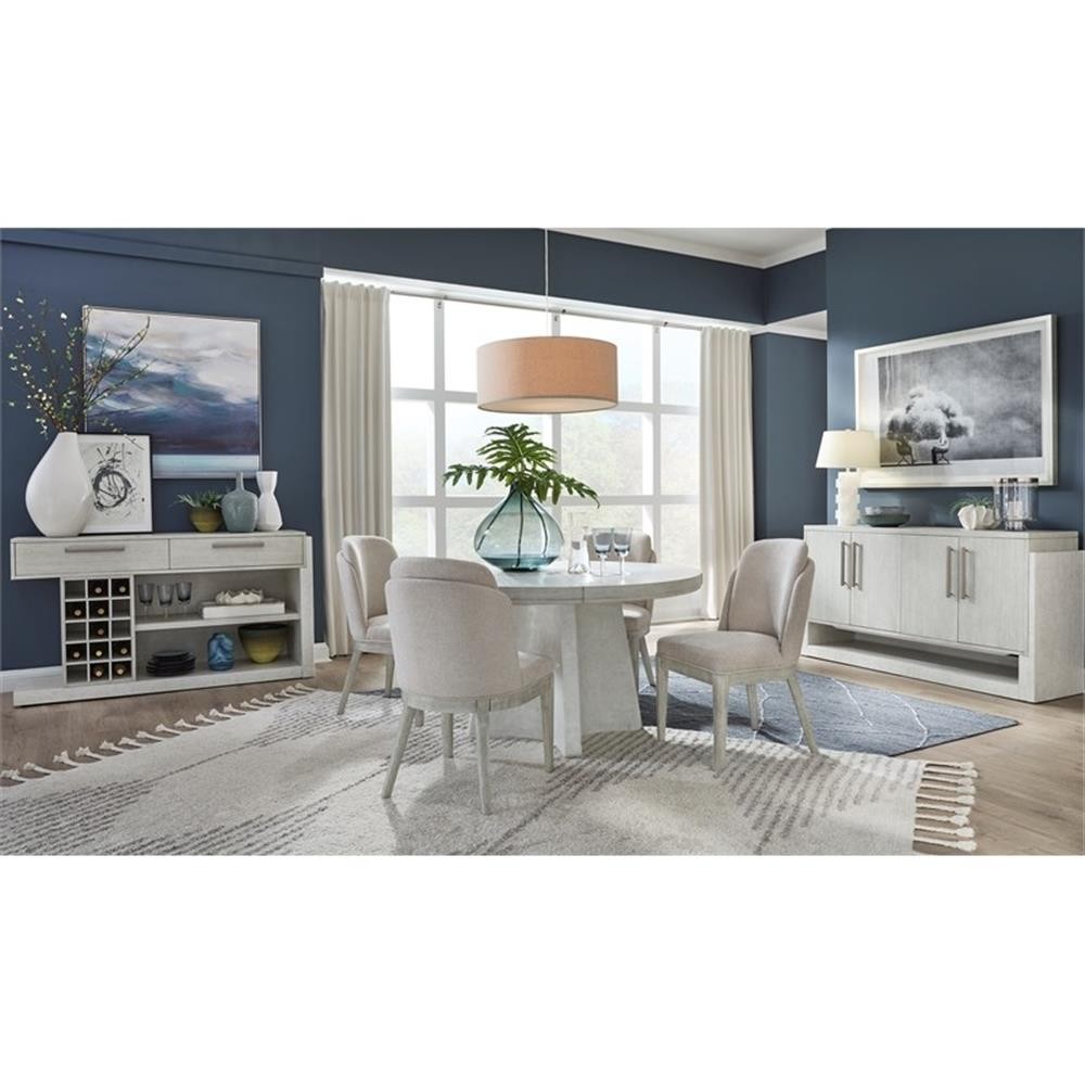Bowery Hill Server in Misty Cloud With Wine Storage and 150 lb Capacity