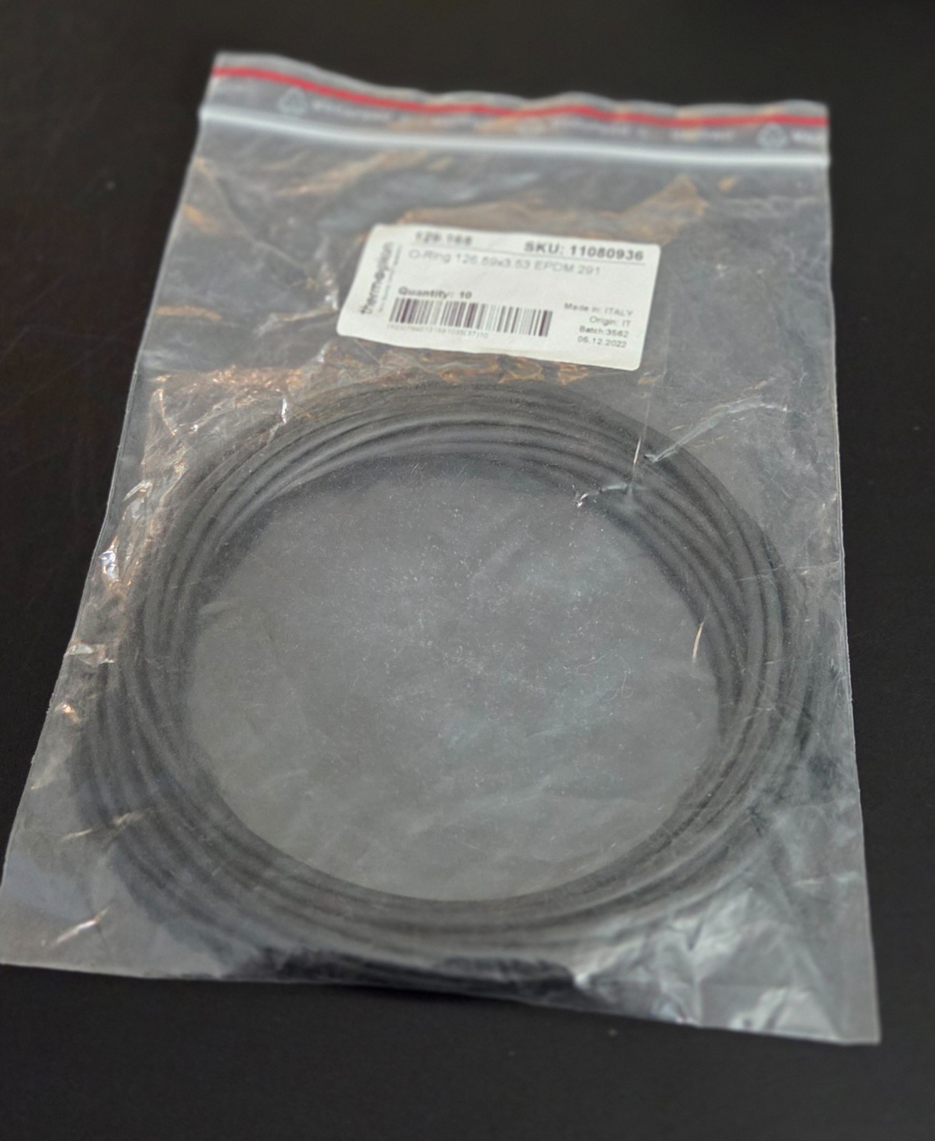 New Thermoplan Mastrena II O-Ring 126.59×3.53 EPDM 291 PACK OF 10 | 129.165
