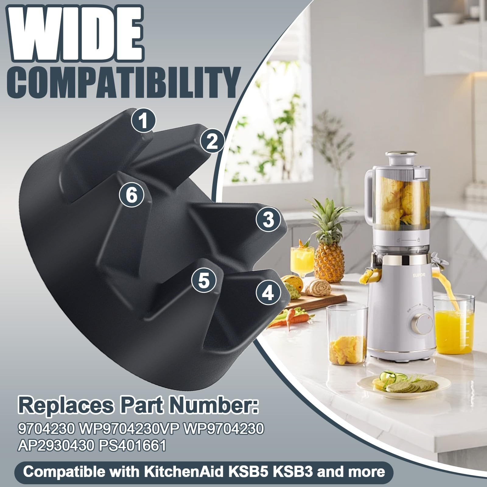 9704230 Blender Coupler with Spanner Wrench Kit, KitchenAid Blender Replaceme…