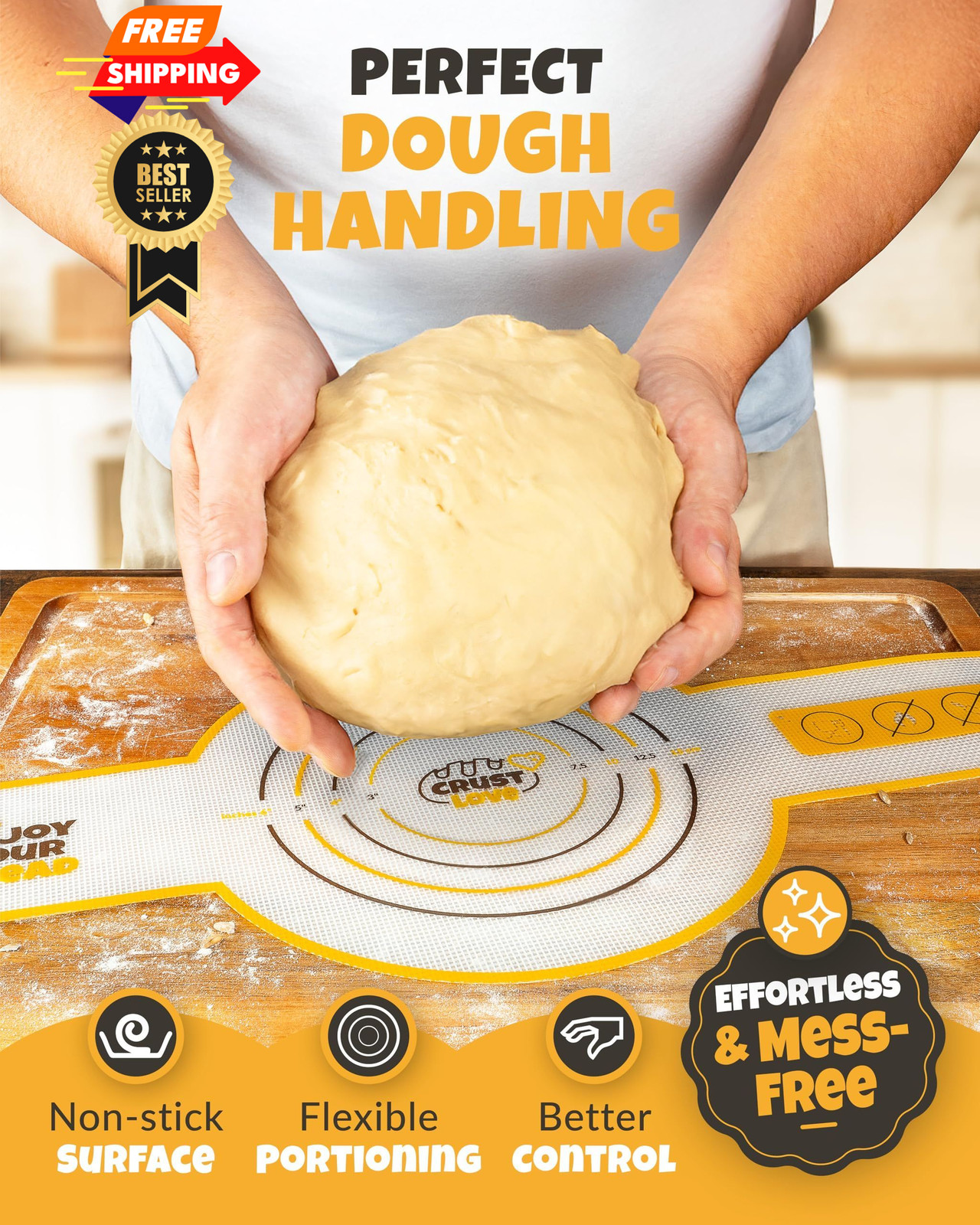 CRUSTLOVE 2 PCS Bread Sling 2 Mix Set Silicone,