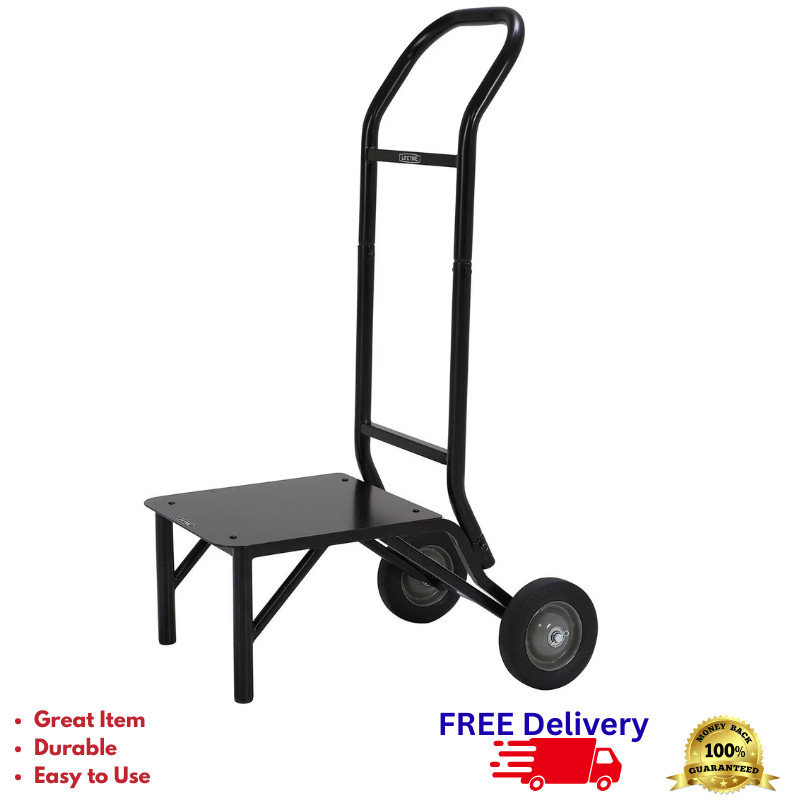 Lifetime Stackable Chair Cart Rolling Storage Dolly Steel Frame Heavy Duty New