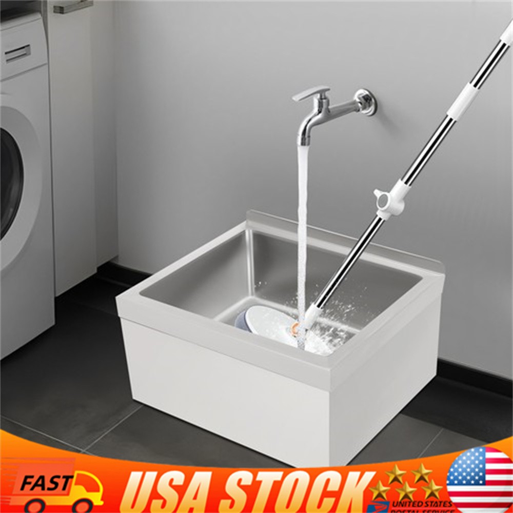 Commercial Wall-mounted Mop Sink Stainless Steel Floor Mop Sink Rectangular