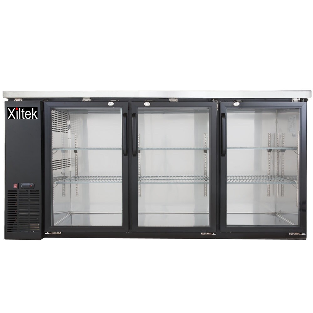 New Xiltek 72″ Triple Glass Door Commercial Back Bar Cooler Beer Refrigerator