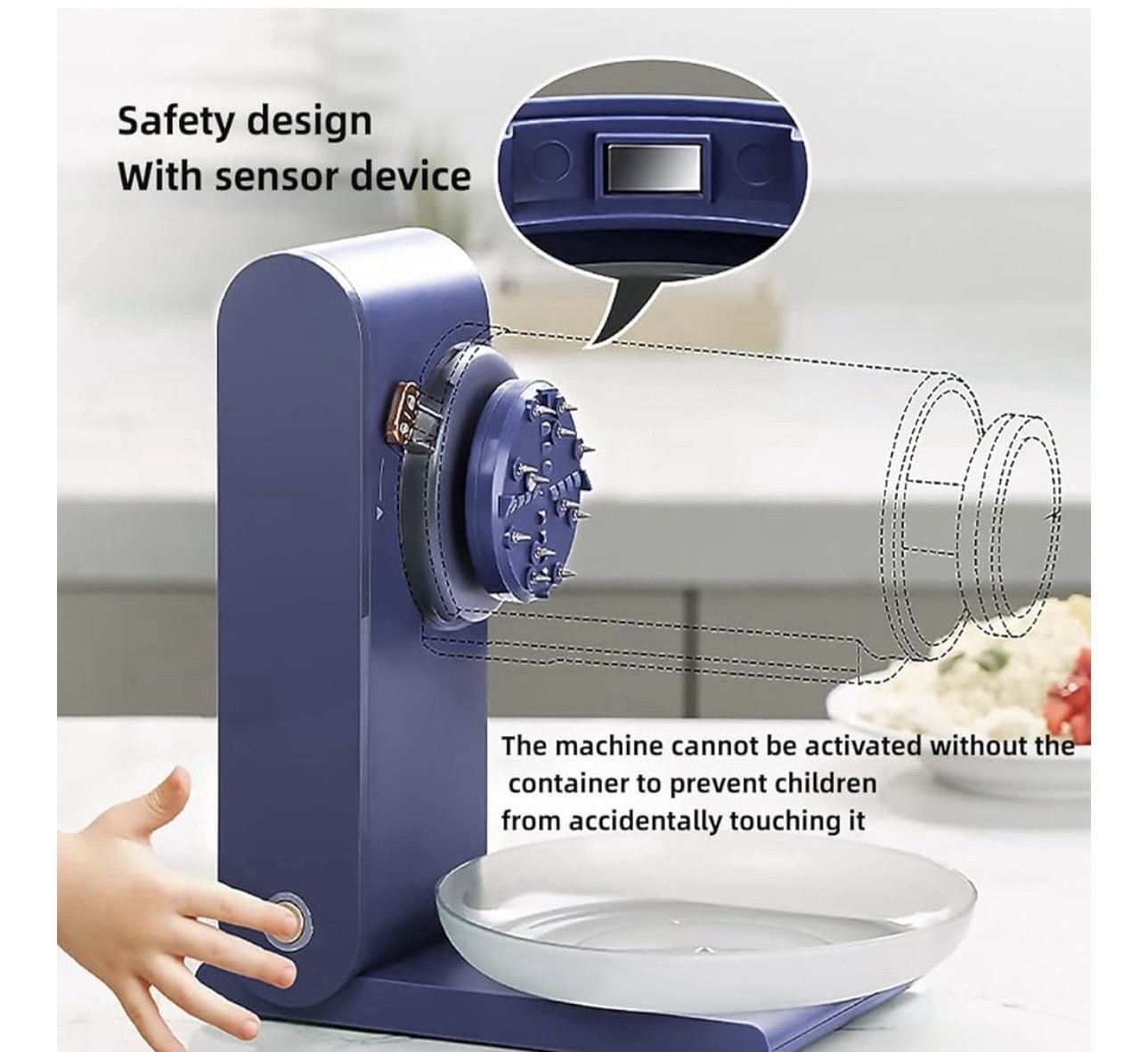 Electric ice shaver Snow cone maker Ice crusher 2 BPA-free silicone compartments