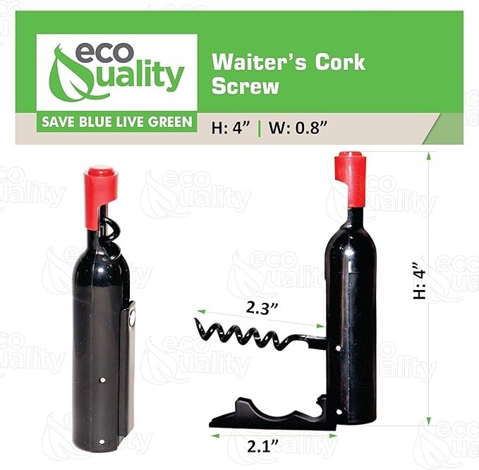 Professional Waiter’s Corkscrew – Stainless Steel Double-Hinged Wine Key 144pcs
