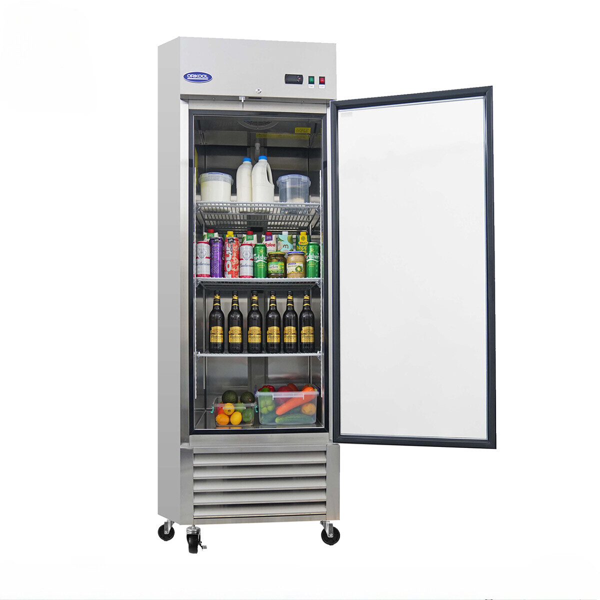 27″ Stainless Steel Commercial Merchandiser Display Refrigerator 23 Cu.ft