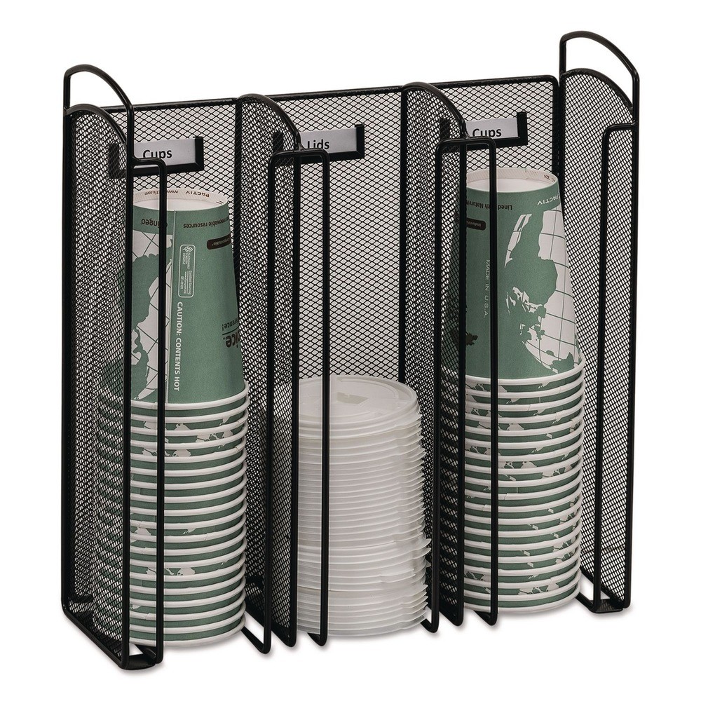 Safco 3292BL 12.75″ x 4.5″ x 13.25″ 3 Compart Breakroom Organizers – BLK New