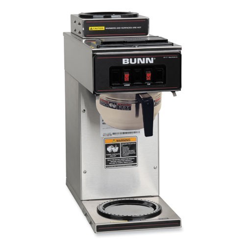 BUNN VP17-2 12-Cup Pourover Coffee Brewer, Black/Stainless Steel