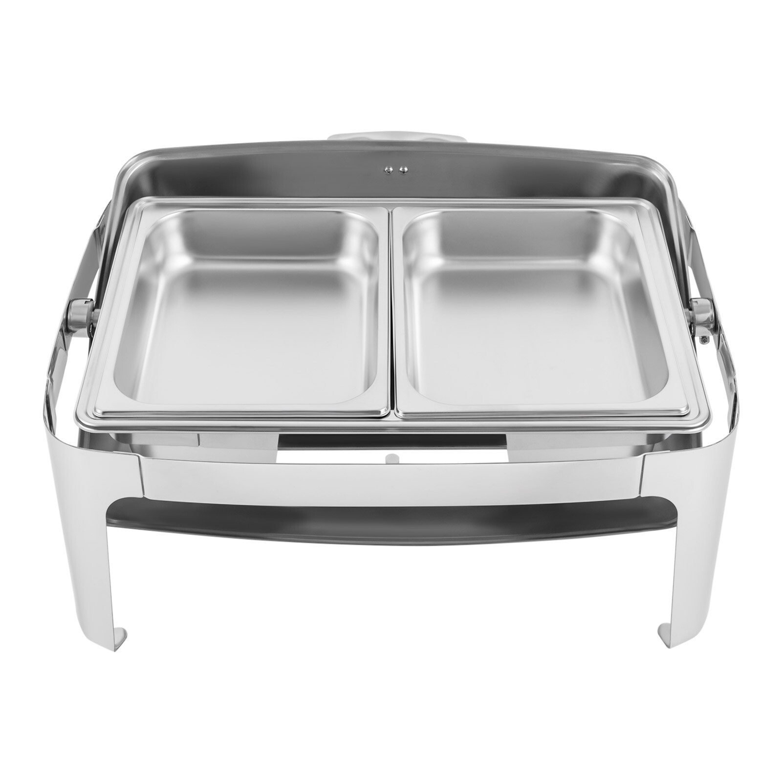 9.54QT Stainless Steel Chafer Buffet Chafing Dish Set Roll Top Food Warmer