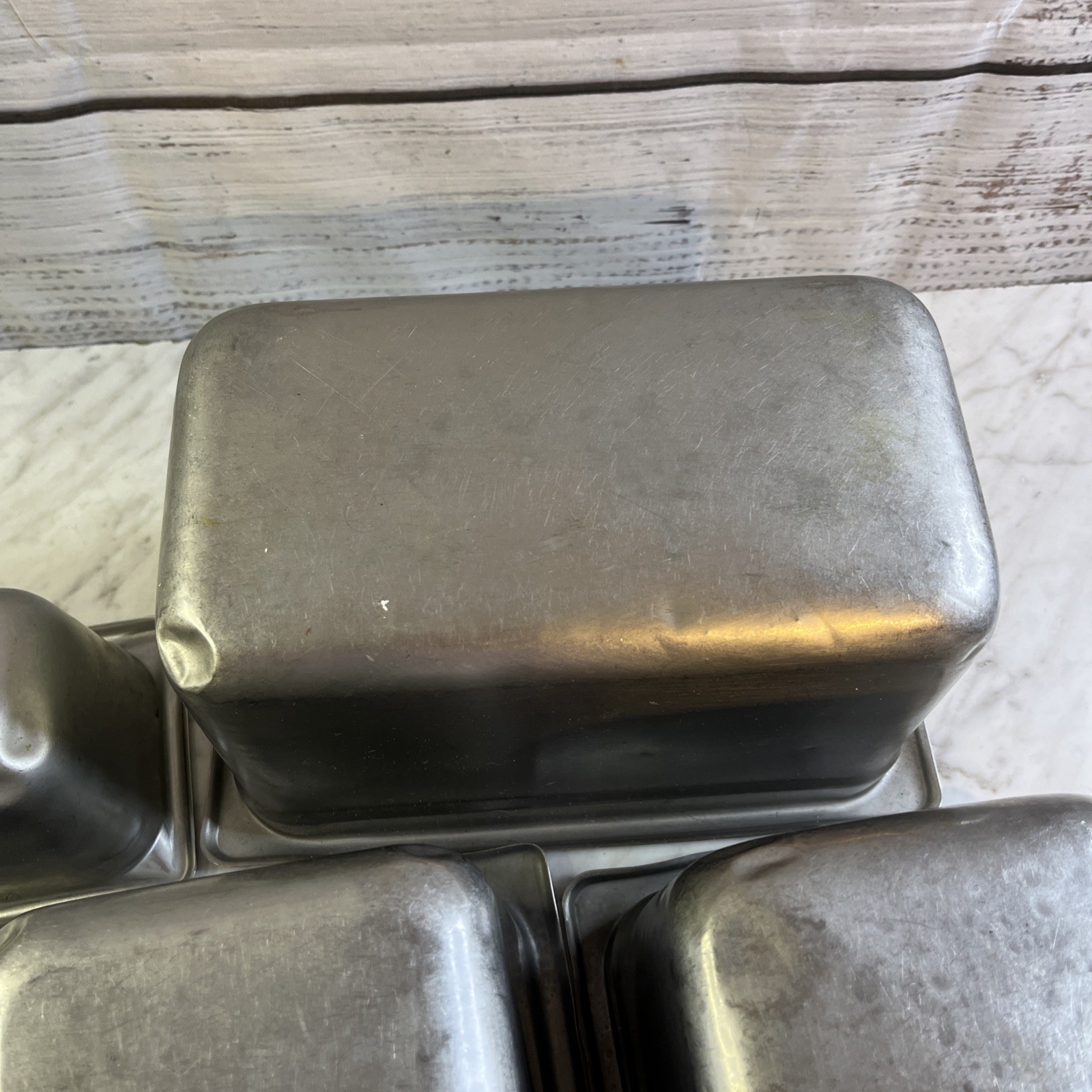 NSF Commercial Metal Pan Lot Stainless Steel 5 Piece 4 8/46 Food Service