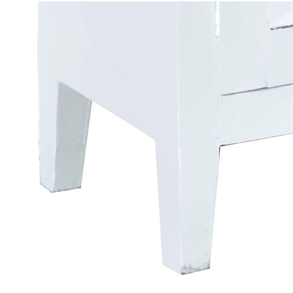Sunset Trading Cottage Shutter Door Credenza White/Gray Solid Wood No Assembly