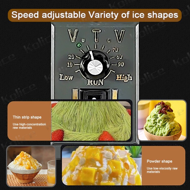 Kolice Ice Shaving Machine, Snowflake Ice Maker,Ice Crusher Shaver-540lbs/day
