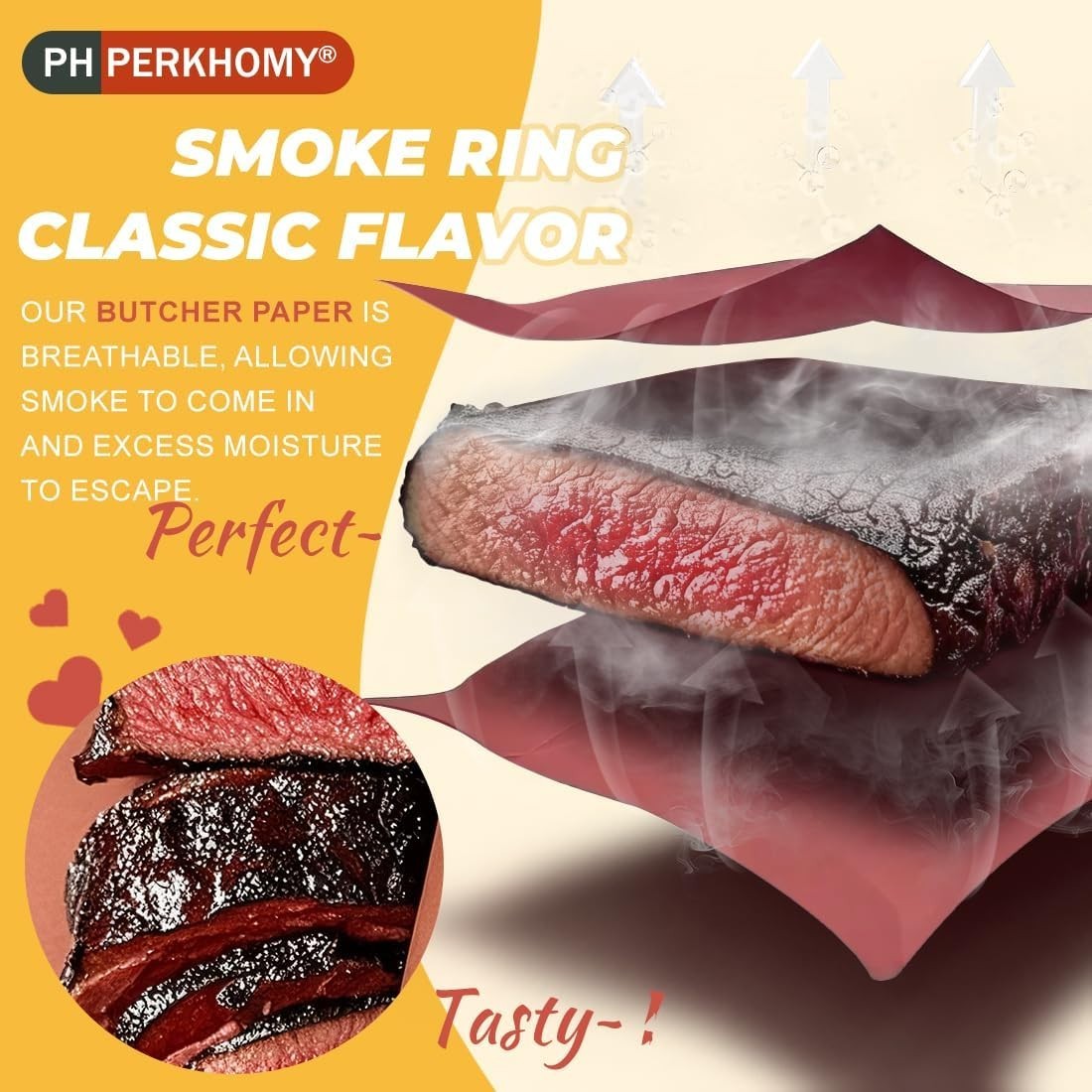 Pink Butcher Paper Roll 18×80 ft for BBQ Smoker, Unbleached & Uncoated